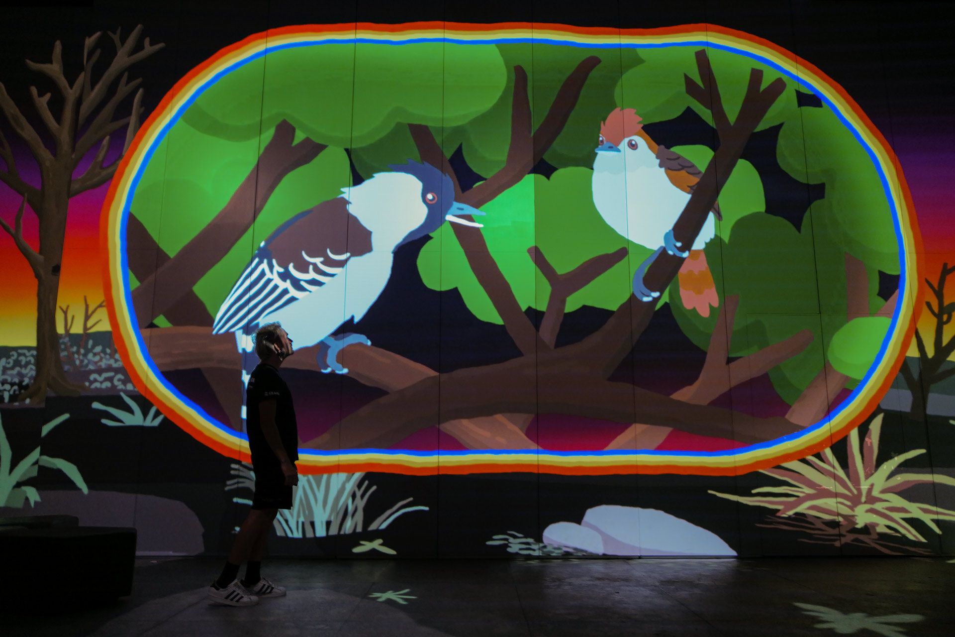 Photo inside the immersive intallation. Photography by Ygor Marotta