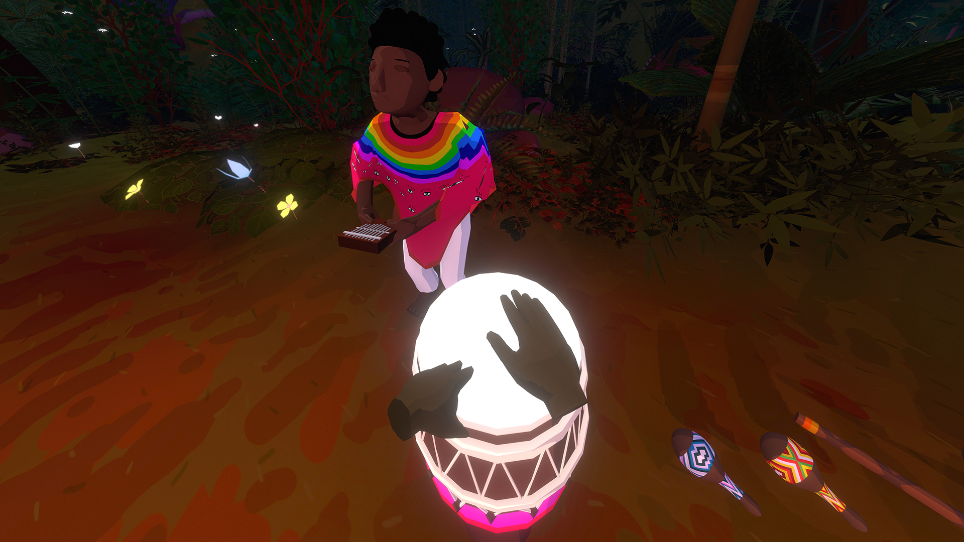 Playing along the musician in VR gameplay