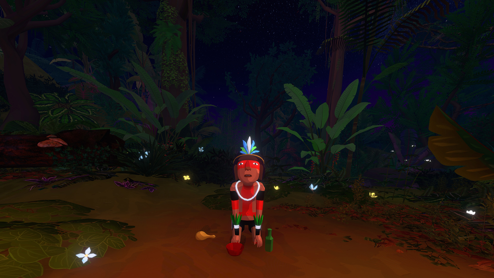 Enchanted Forest Immersive VR Installation- Image of Indigenous Pajé Txua