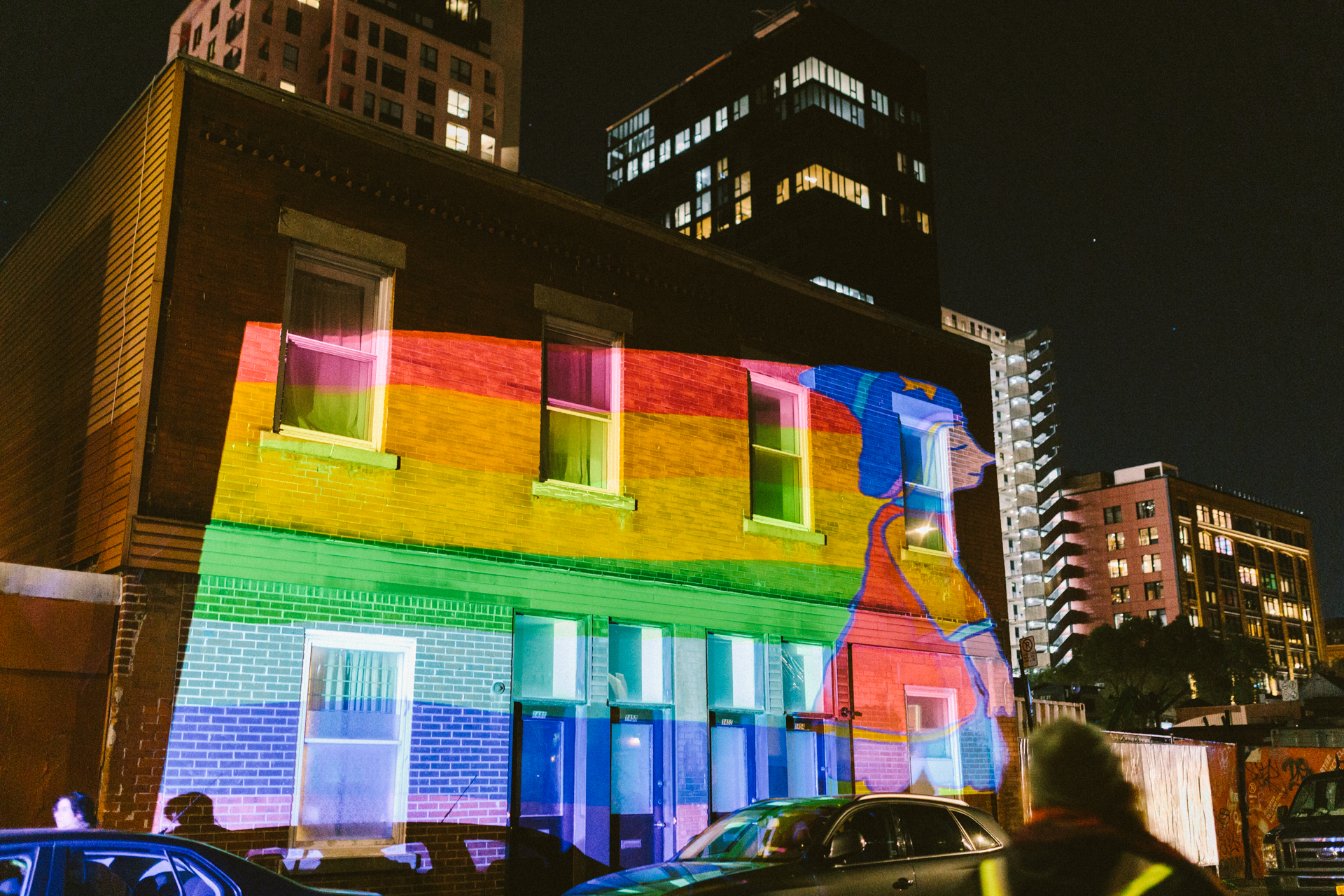 Join VJ Suave on an interactive projection mapping tour at MAPP Festival Montreal. Experience magical cyclo-projection walks through the city streets